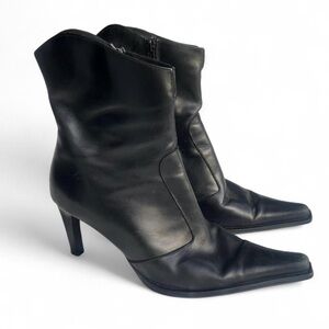 Vintage black leather boots
